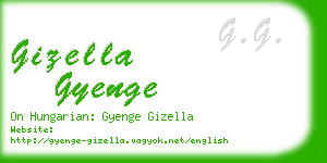 gizella gyenge business card